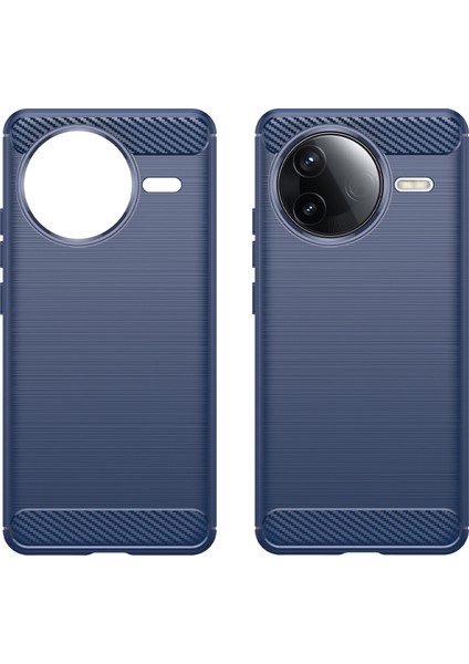 Xiaomi Redmi K80 5g Kılıf Karbon Fiber Doku Fırçalanmış Telefon Arka Kapak-Mavi Için (Yurt Dışından) modelleri