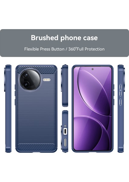 Xiaomi Redmi K80 5g Kılıf Karbon Fiber Doku Fırçalanmış Telefon Arka Kapak-Mavi Için (Yurt Dışından) fırsatları