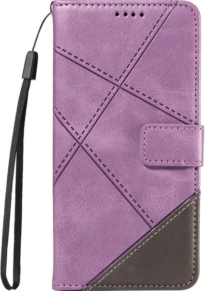 Xiaomi Redmi Turbo 4 5g Bilek Kayışlı Geometrik Çizgi Tasarımlı Cüzdan-Mor (Yurt Dışından) fiyatları