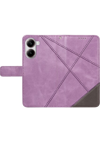 Xiaomi Redmi Turbo 4 5g Bilek Kayışlı Geometrik Çizgi Tasarımlı Cüzdan-Mor (Yurt Dışından) fırsatları