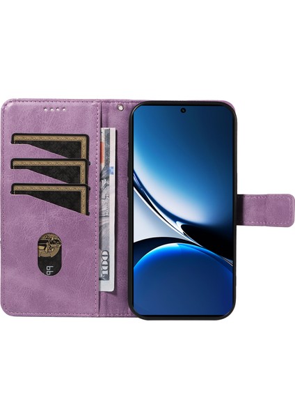 Xiaomi Redmi Turbo 4 5g Bilek Kayışlı Geometrik Çizgi Tasarımlı Cüzdan-Mor (Yurt Dışından) indirimleri