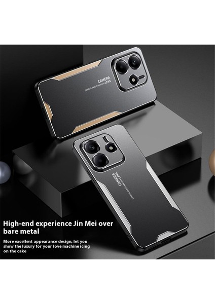 Xiaomi Redmi Note 14 4g (163.25X76.55X8.16MM) Alüminyum Alaşımlı Tpu Pc Arka Kapak-Kırmızı (Yurt Dışından)