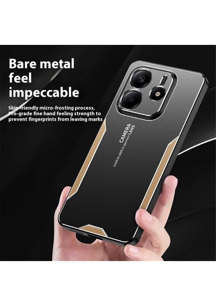 Xiaomi Redmi Note 14 4g (163.25X76.55X8.16MM) Alüminyum Alaşımlı Tpu Pc Arka Kapak-Kırmızı (Yurt Dışından)
