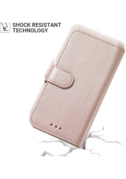 Xiaomi Redmi Için Not 14 4g (163.25X76.55X8.16MM) Kart Tutucu Pu Deri Flip Cüzdan Telefon Kapağı-Gül Altın (Yurt Dışından)