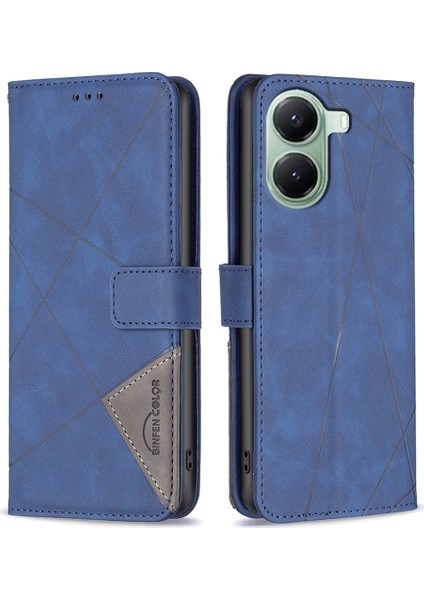 Xiaomi Poco X7 Pro 5g/redmi Turbo 4 5g Deri Cüzdan Telefon Kapağı-Mavi (Yurt Dışından)