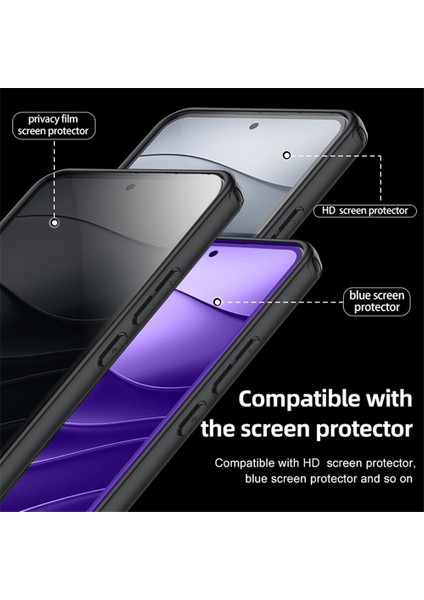 Xiaomi Redmi Note 14 4g (163.25X76.55X8.16MM) Kılıf Pc+Tpu Hava Yastığı Koruması-Balck (Yurt Dışından) modelleri