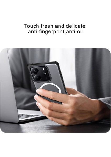 Xiaomi Redmi Note 14 4g (163.25X76.55X8.16MM) Kılıf Pc+Tpu Hava Yastığı Koruması-Balck (Yurt Dışından) fırsatları