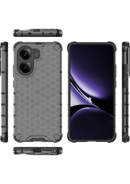 Xiaomi Poco X7 Pro 5g/redmi Turbo 4 5g Kılıf Pc+Tpu Petek Şekli-Siyah Için (Yurt Dışından)