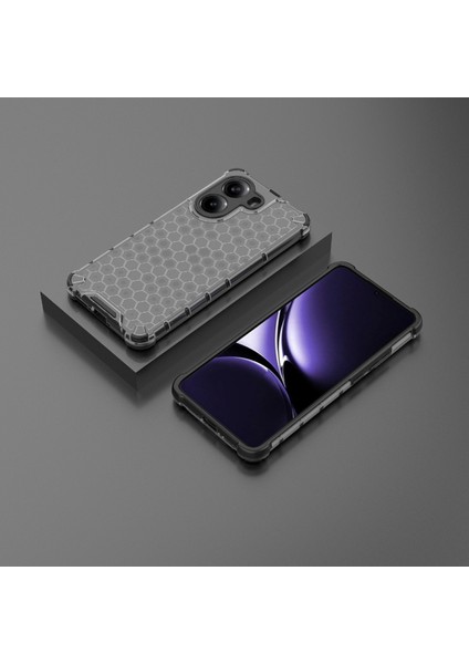 Xiaomi Poco X7 Pro 5g/redmi Turbo 4 5g Kılıf Pc+Tpu Petek Şekli-Siyah Için (Yurt Dışından)