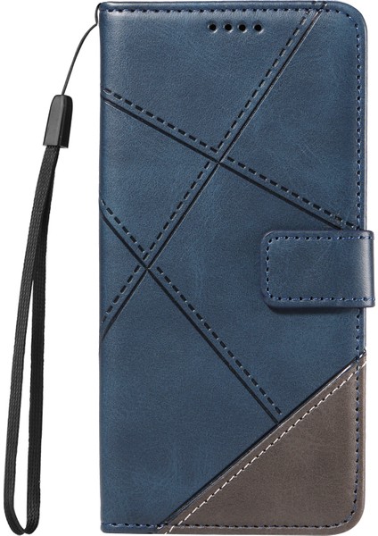 Xiaomi Redmi Turbo 4 5g Bilek Kayışlı Geometrik Çizgi Tasarımlı Cüzdan-Mavi (Yurt Dışından) fiyatları