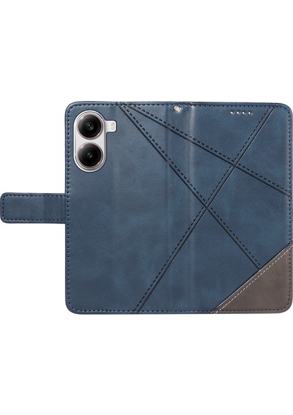 Xiaomi Redmi Turbo 4 5g Bilek Kayışlı Geometrik Çizgi Tasarımlı Cüzdan-Mavi (Yurt Dışından) fırsatları