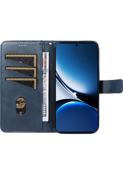 Xiaomi Redmi Turbo 4 5g Bilek Kayışlı Geometrik Çizgi Tasarımlı Cüzdan-Mavi (Yurt Dışından) indirimleri