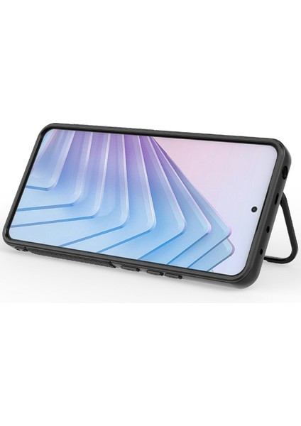 Xiaomi Redmi Için Not 14 5g Kılıf Magsafe Pc Kickstand Dalgalanma Doku Tpu Telefon Kapağı ile Uyumlu (Yurt Dışından)
