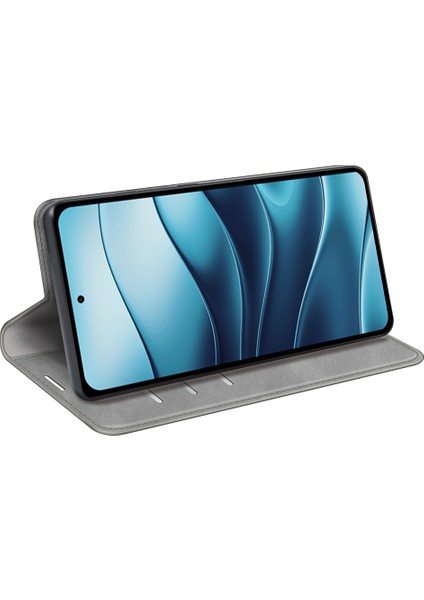 Xiaomi Redmi Note 14 4g (163.25X76.55X8.16MM) Kılıf Skin Touch Deri Cüzdan Telefon Kapağı-Gri (Yurt Dışından) fırsatları