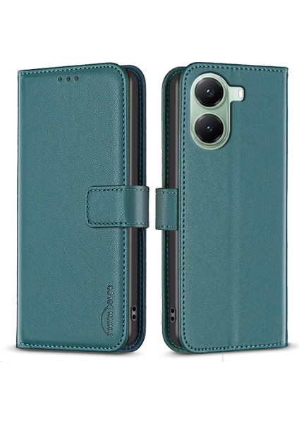 Xiaomi Poco X7 Pro 5g/redmi Turbo 4 5g Folio Flip Deri Kapak-Yeşil (Yurt Dışından)