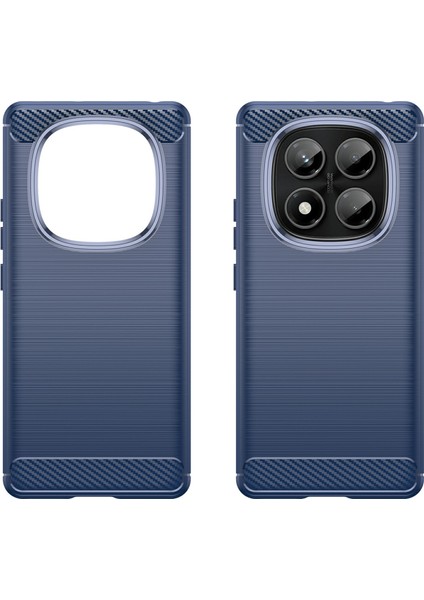 Xiaomi Redmi Note 14 Pro 4G Kılıf Koruyucu Karbon Fiber Doku Fırçalanmış-Mavi için (Yurt Dışından) fiyatları