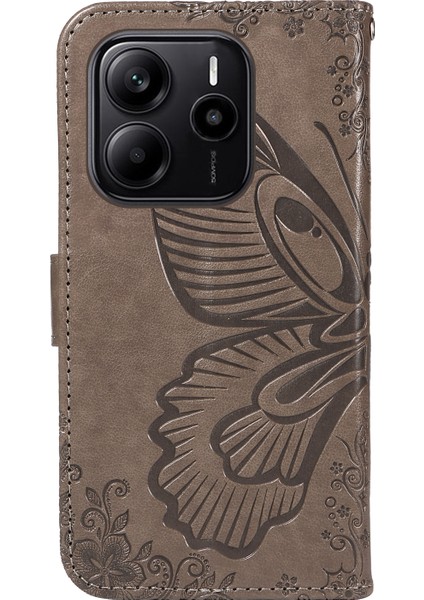 Xiaomi Redmi Note 14 4g (163.25X76.55X8.16MM) Kılıf Desenli Pu Deri Folyo Flip Telefon Kapağı-Gri (Yurt Dışından) fiyatları