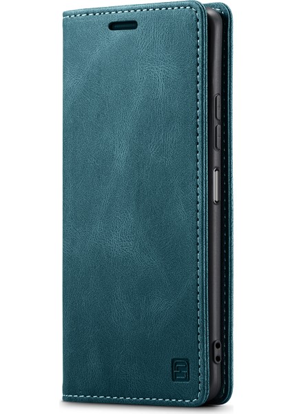 Xiaomi Poco X5 Pro 5g/xiaomi Redmi Not 12 Pro 5g Autspace A01 Rfıd Engelleme Kart Tutucu ile Deri Stand Kapağı-Mavi (Yurt Dışından)