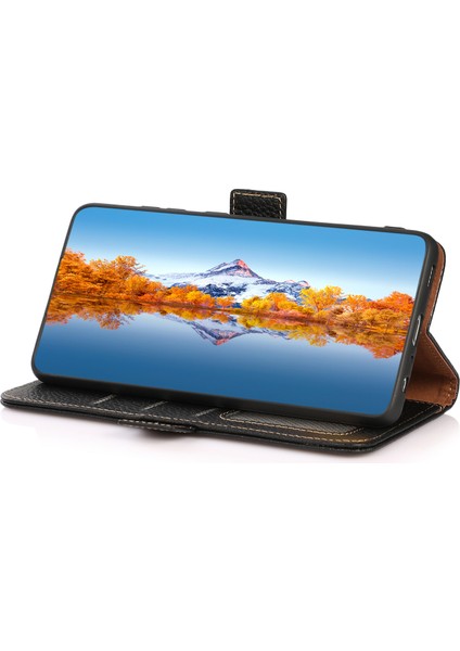 Xiaomi Redmi Için Not 14 Pro 5g/poco X7 5g Hakiki Inek Rfıd Engelleme-Balck (Yurt Dışından)