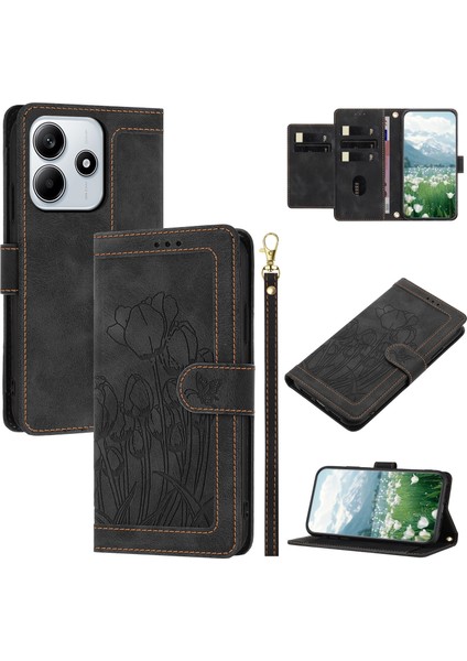 Xiaomi Redmi Note 14 5g Lale 5 Kart Yuvalı Cüzdan-Balck Için (Yurt Dışından)