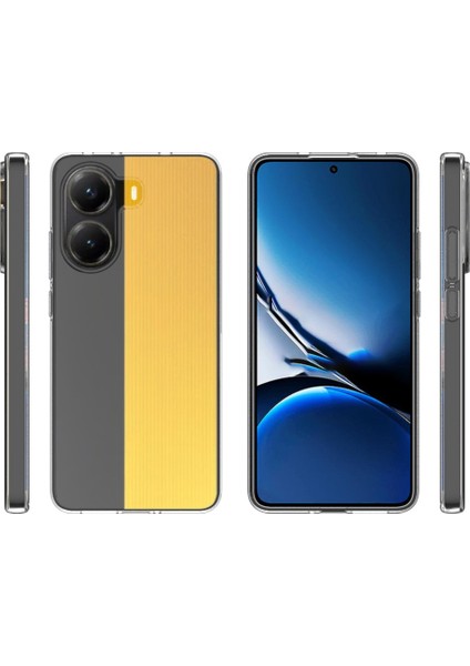 Xiaomi Poco X7 Pro 5g/redmi Turbo 4 5g Şeffaf Filigrana Dayanıklı Tpu Arka Kapak Için (Yurt Dışından)