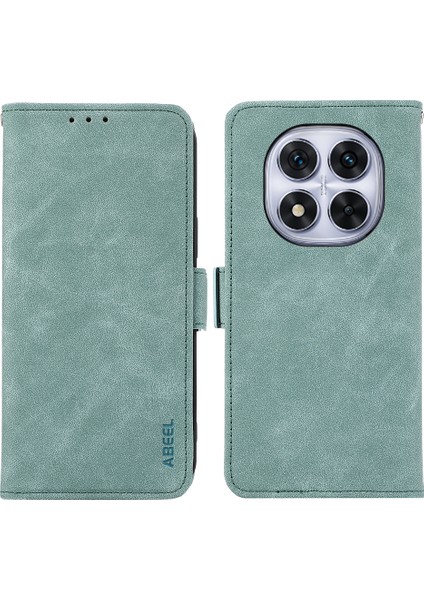 Xiaomi Redmi Için Not 14 Pro 5g/poco X7 5g Kılıf Pu Deri Folio Standı Görünüm Rfıd Engelleme Telefon Kapağı-Bebek Mavisi (Yurt Dışından)