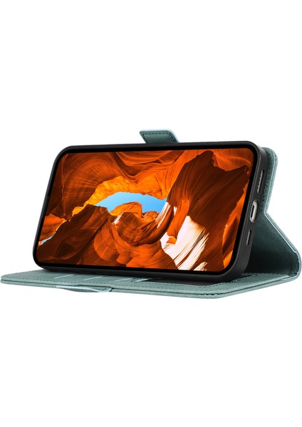 Xiaomi Redmi Için Not 14 Pro 5g/poco X7 5g Kılıf Pu Deri Folio Standı Görünüm Rfıd Engelleme Telefon Kapağı-Bebek Mavisi (Yurt Dışından)