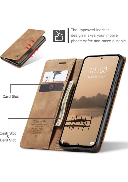 Xiaomi Redmi Note 14 4g (163.25X76.55X8.16MM) Caseme 013 Serisi Pu Deri Stand-Kahverengi (Yurt Dışından) fırsatları