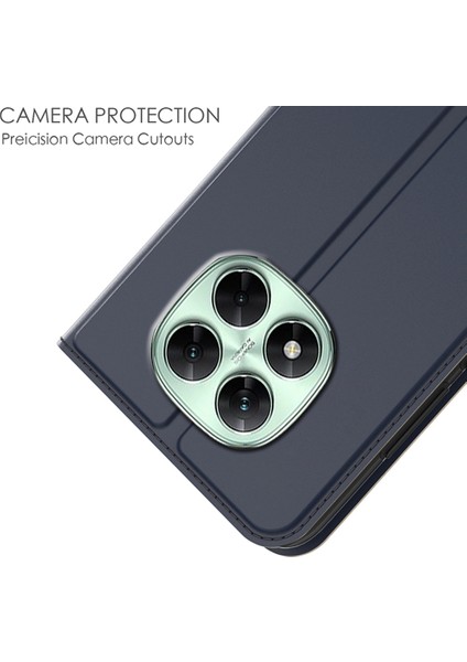 Xiaomi Redmi Note 14 Pro 4g Kılıf Pu Deri, Kart Tutuculu Stand-Mavi (Yurt Dışından)