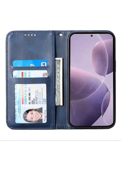 Xiaomi Redmi Note 14 4g (163.25X76.55X8.16MM) Kılıf Buzağı Dokulu Pu Deri Cüzdan-Mavi (Yurt Dışından) fiyatları