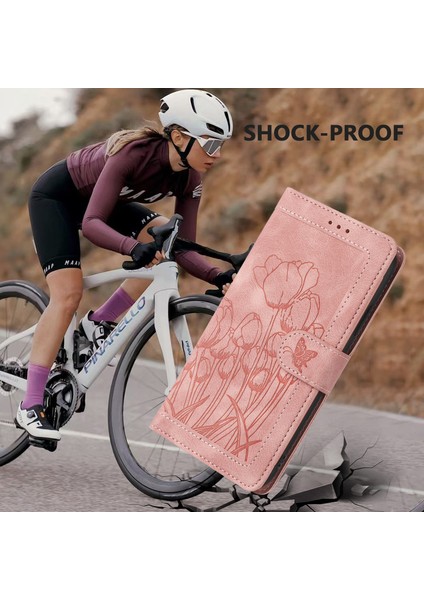 Xiaomi Redmi Note 14 5g Lale 5 Kart Yuvalı Cüzdan-Pembe (Yurt Dışından)