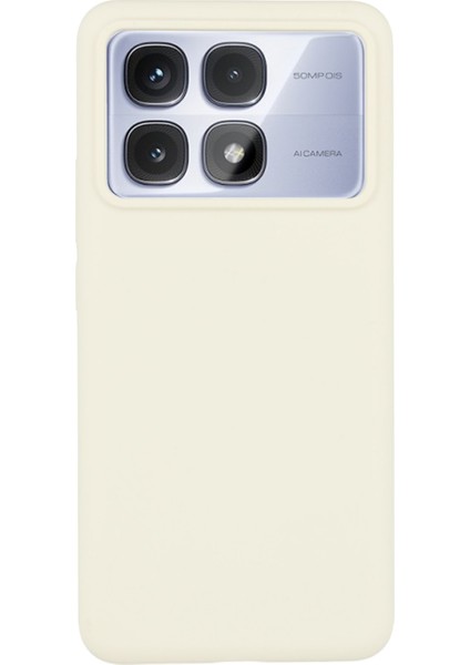 Xiaomi Redmi Için K70E 5g/poco X6 Pro 5g Hücre Sıvı Silikon Dropproof Kapak-Bej (Yurt Dışından)
