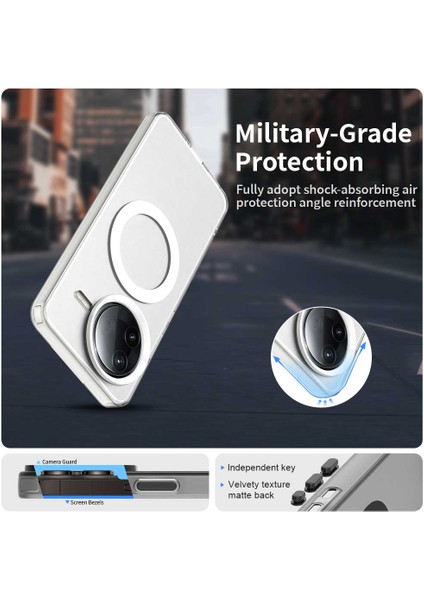 Xiaomi Redmi K80 5g Kılıf Magsafe Anti Drop Hibrit Telefon Arka Kapak-Beyaz ile Uyumlu (Yurt Dışından) modelleri