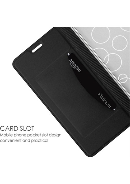 Xiaomi Redmi Note 14 Pro 4g Kılıf Pu Deri Kart Tutucu Stand-Balck Için (Yurt Dışından)