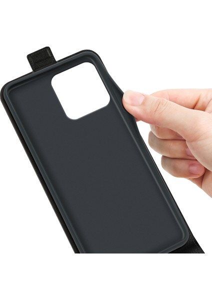 Xiaomi Redmi Için Not 14 4g (163.25X76.55X8.16MM) Kart Yuvaları ile Kılıf Dikey Çevirme Deri Telefon Kapağı-Balck (Yurt Dışından) fırsatları