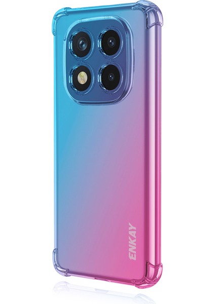Xiaomi Redmi Note 14 Pro+ 5g Kılıf Gradyan Serisi Kalınlaştırılmış Dört Köşe Anti-Drop Tpu Telefon Kapağı-Mavi/pembe (Yurt Dışından)