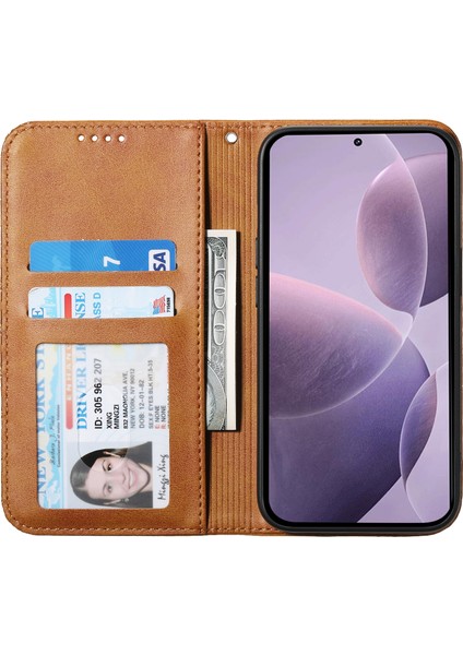 Xiaomi Redmi Note 14 4g (163.25X76.55X8.16MM) Kılıf Buzağı Dokulu Pu Deri Cüzdan-Sarı (Yurt Dışından) fiyatları