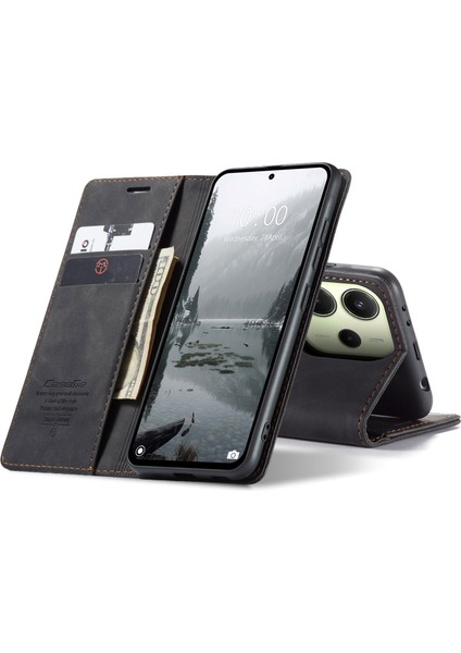 Xiaomi Redmi Için Not 14 4g (163.25X76.55X8.16MM) Caseme 013 Serisi Pu Deri Stand-Balck (Yurt Dışından) fiyatları