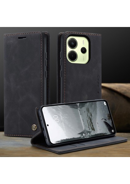 Xiaomi Redmi Için Not 14 4g (163.25X76.55X8.16MM) Caseme 013 Serisi Pu Deri Stand-Balck (Yurt Dışından) indirimleri