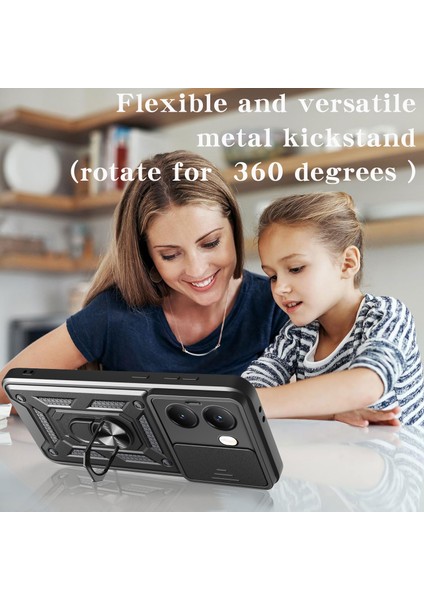 Xiaomi Redmi Için Turbo 4 5g/poco X7 Pro 5g Pc+Tpu Kickstand Kapak, Slayt Kamera Kapaklı-Mavi (Yurt Dışından) fırsatları