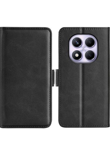 Xiaomi Redmi Note 14 Pro 4g Buzağı Dokulu Deri Cüzdan Telefon Kılıfı-Balck (Yurt Dışından)