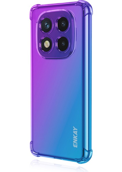 Xiaomi Redmi Note 14 Pro+ 5g Kılıf Gradyan Serisi Kalınlaşmış Dört Köşe Anti-Drop Tpu Telefon Kapağı-Mor/mavi Için (Yurt Dışından)