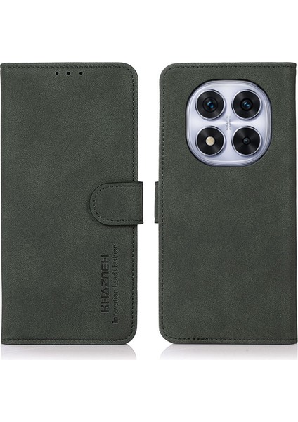 Xiaomi Redmi Note 14 Pro 5g/poco X7 5g Pu Deri Cüzdan Telefon Kapağı-Yeşil (Yurt Dışından)