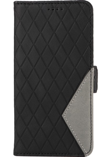 Xiaomi Redmi Için Not 14 4g (163.25X76.55X8.16MM) Flip Case Eşkenar Dörtgen Pu Deri Cüzdan Telefon Kapağı-Siyah (Yurt Dışından) modelleri
