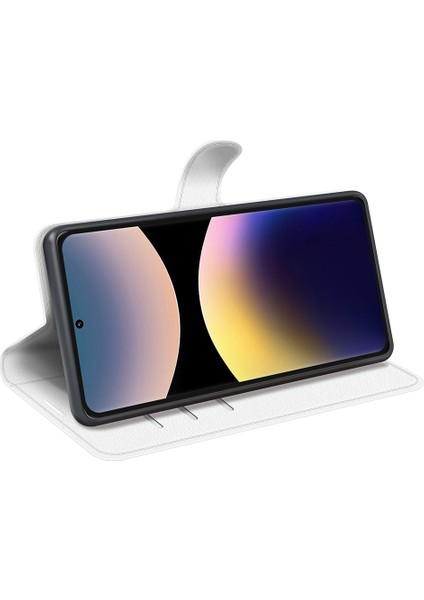 Xiaomi Redmi Note 14 Pro 4g Kılıf Litchi Doku Darbeye Dayanıklı Deri Cüzdan Telefon Kapağı-Beyaz (Yurt Dışından) fırsatları
