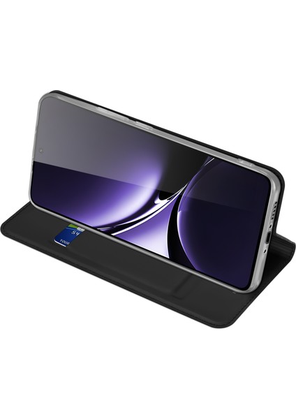 Xiaomi Redmi Için Turbo 4 5g/xiaomi Poco X7 Pro 5g Kılıf Dux Ducıs Cilt Pro Serisi Deri Standı Kapak Kart Tutucu-Siyah (Yurt Dışından)