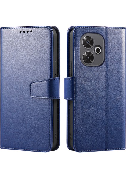 Xiaomi Redmi 13 5g Kılıf Standı Kartlıklı Cüzdan Deri Telefon Kapağı-Mavi (Yurt Dışından)