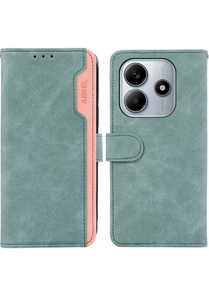 Xiaomi Redmi Note 14 5g Kılıf Renk Ekleme Deri Çevirme Rfıd Engelleme-Bebek Mavisi Için (Yurt Dışından)