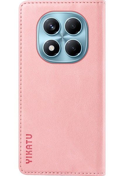 Xiaomi Redmi Note 14 Pro 4g Yıkatu YK-004 Cilt Dokunuşlu Cüzdan Telefon Kılıfları-Pembe (Yurt Dışından)