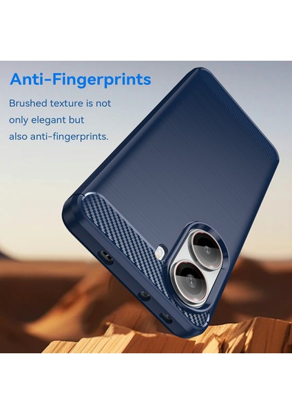 Xiaomi Redmi Turbo 4 5g Kılıf Koruyucu Karbon Fiber Doku Fırçalanmış-Mavi Için (Yurt Dışından) fırsatları